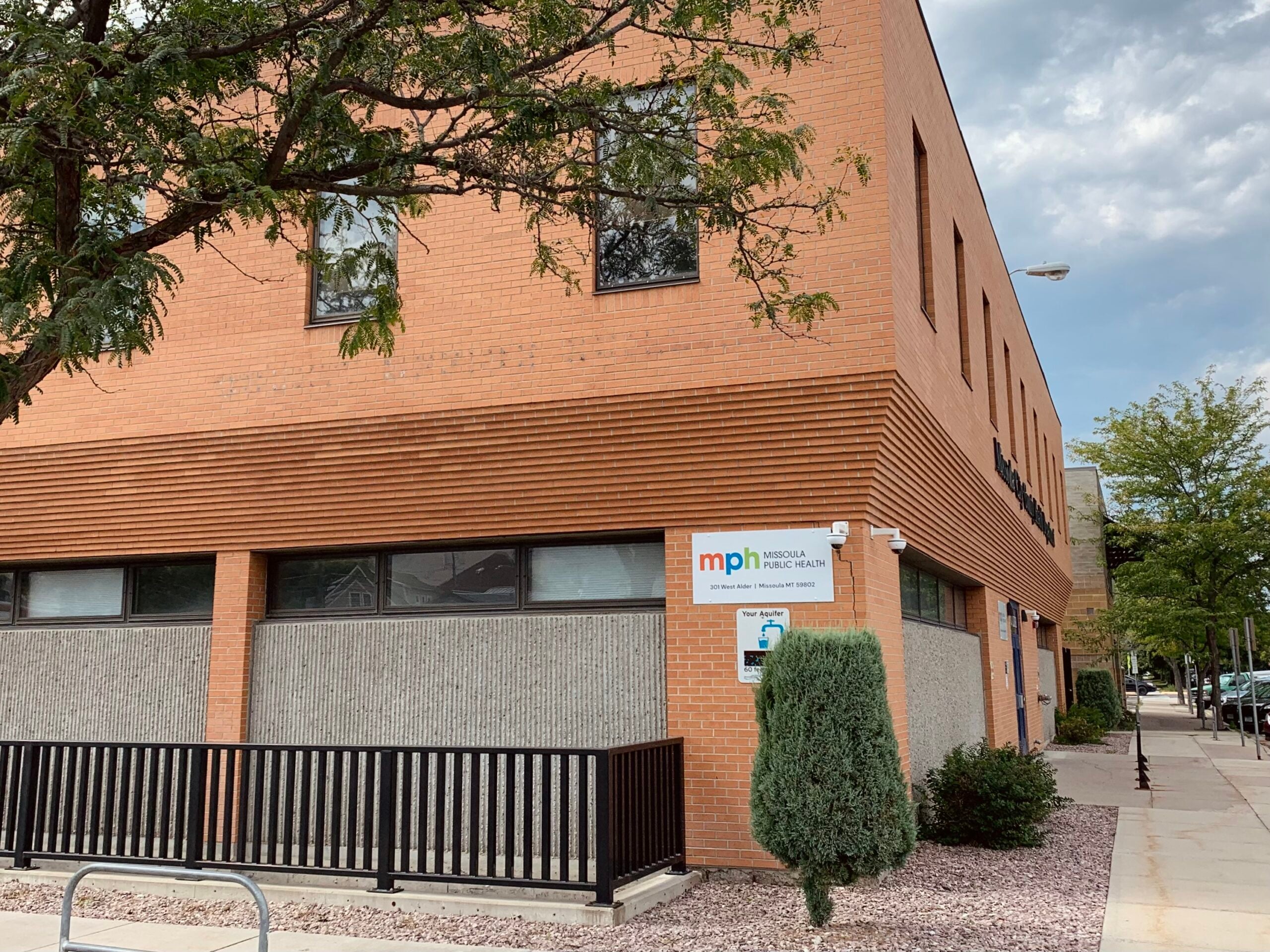 A view of the Missoula Public Health building from the corner.