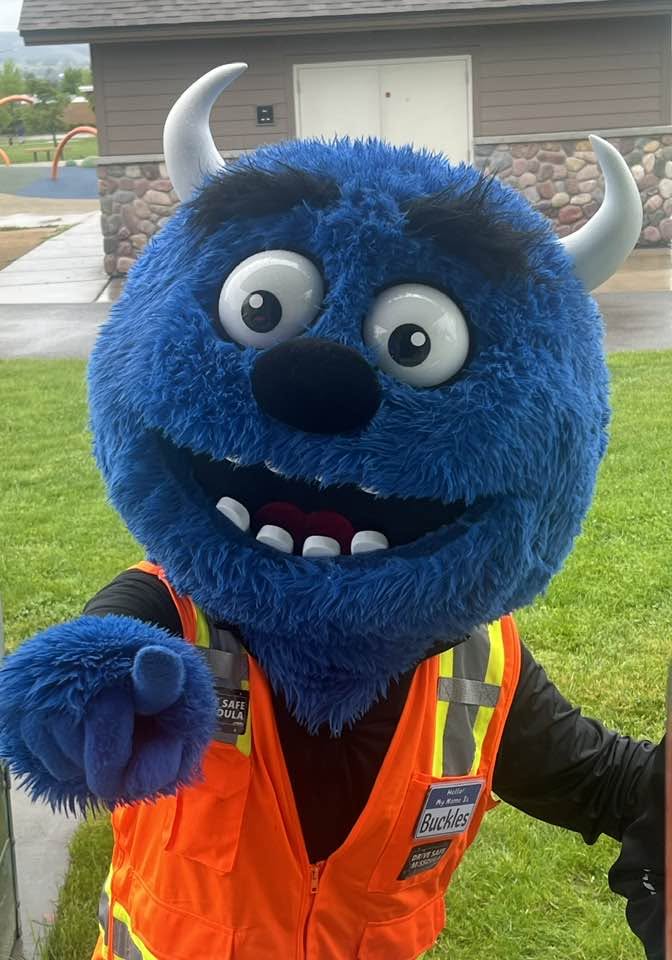 New Drive Safe Missoula Mascot “Buckles” Promotes Safety on the Roads